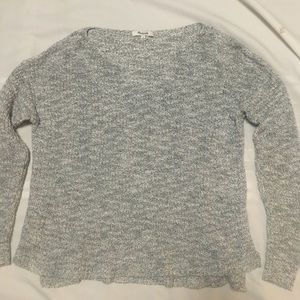 Madewell cotton sweater small gray black